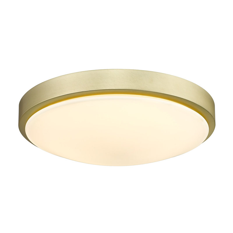 Mila Glass LED Flush Mount, Brushed Champagne Bronze, Opal Glass