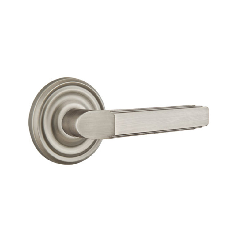 Faux levier de porte double avec rosette Milano, Gauche, Étain