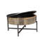 Élégante table basse contemporaine - Fabrication en bois de manguier rustique et en fer pour l'espace principal avec charnières
