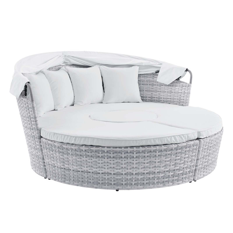 Modway Scottsdale Canopy Sunbrella Outdoor Patio Daybed, White Sunbrella®