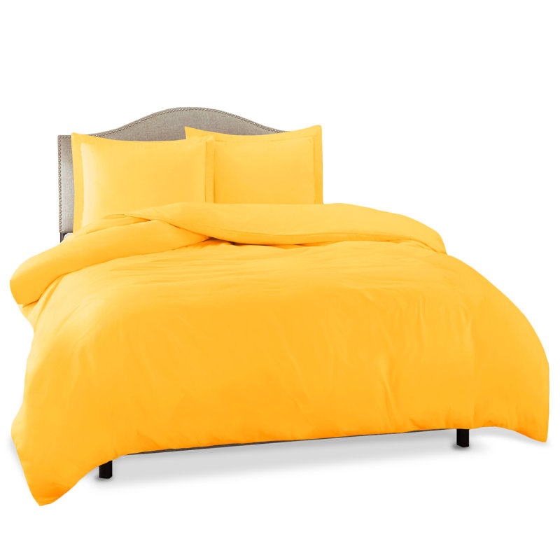Modern & Contemporary Duvet Cover, Twin Duvet Cover + 2 Additional Pieces, Yellow