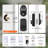 Fingerprint Door Lock, One-Time and Anti-Peeking Password, Silent Mode, Constant Unlock Mode, Aluminum Alloy Panel, Electronic Keypad Deadbolt for Entry Doors, Featuring Fingerprint/Keypad Code/Key