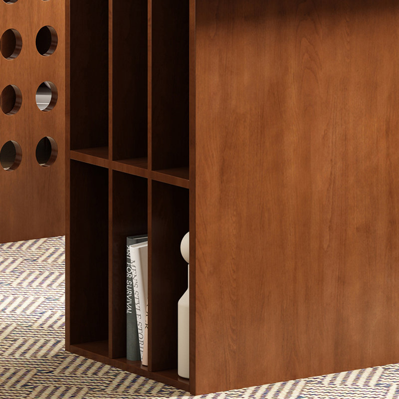 Bureau d'écriture rétro avec rangement en buis durable, H 29,52 po x l 70,86 po x P 31,49 po
