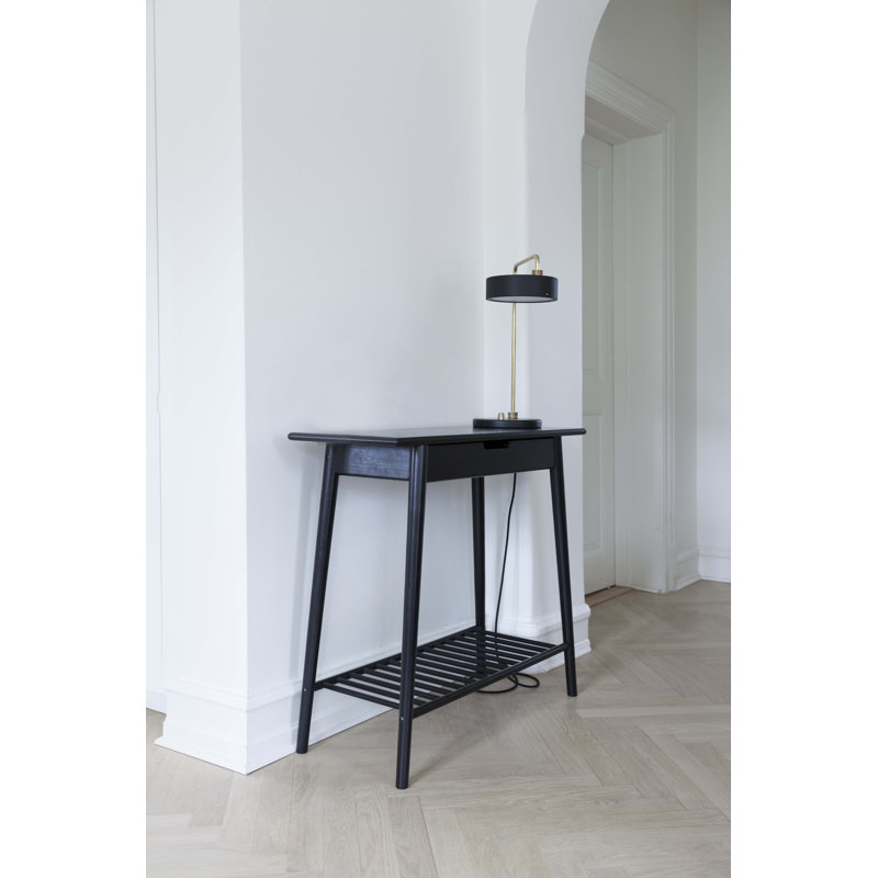 Philomena 90cm Solid Wood Console Table, Black