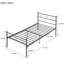 UK Single - DE 90 X 190 Cm Metal Bed