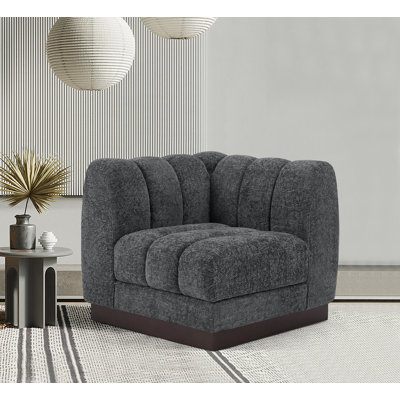 Chaise de coin en chenille Quinn