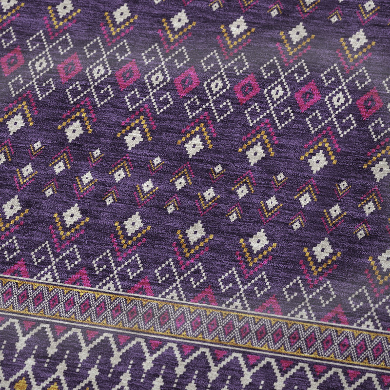 Jeté bohème Addison Sherpa ASB708, Mauve