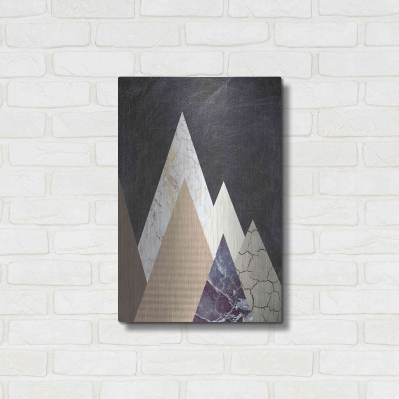 Millwood Pines «Peaks 2» par Design Fabrikken, art mural en métal, H 24 po x l 16 po