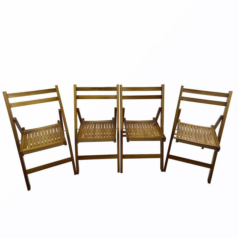 Chaise de patio pliante en peuplier, Teck