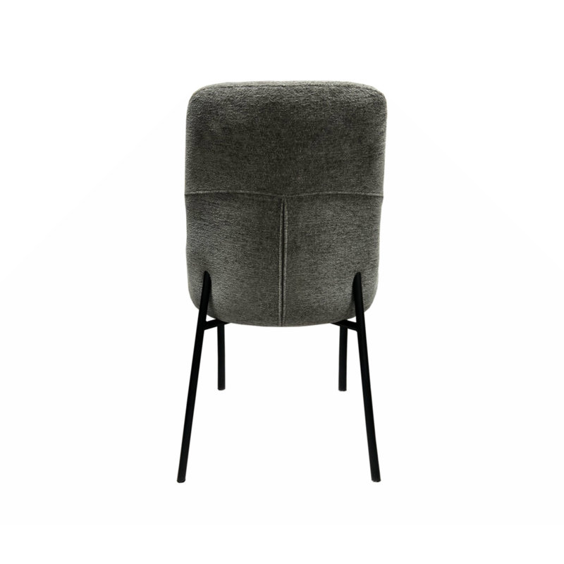 Chaise d'appoint Candeloro Boucle, Gris foncé