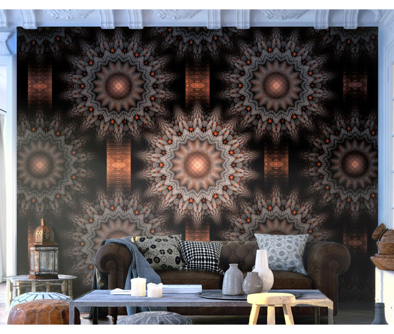 Geometric Wall Mural, 91" L x 118.1" W