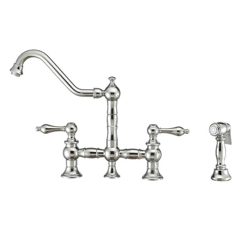 Robinet pont Whitehaus, Chrome poli, Poignée levier