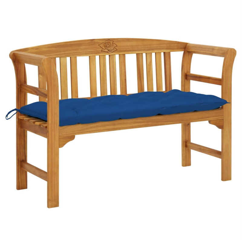 Banc de jardin en bois Cuddington, Bleu royal