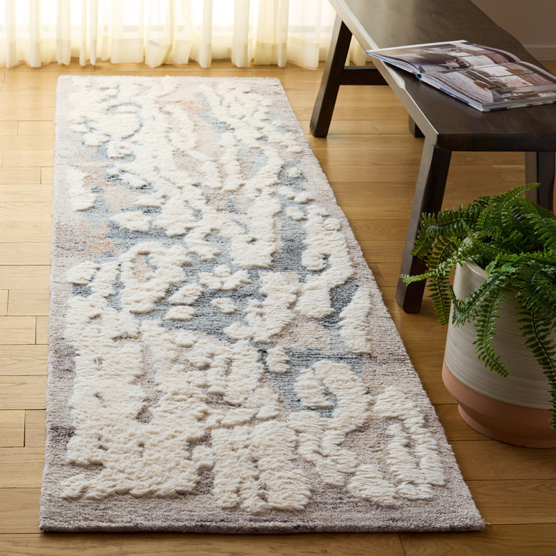 Casablanca 443 Hand Tufted Wool Pile Abstract Rug, Runner 2'3" x 8'