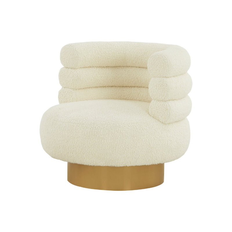 Fauteuil demi-tonneau en polyester 32,5 po