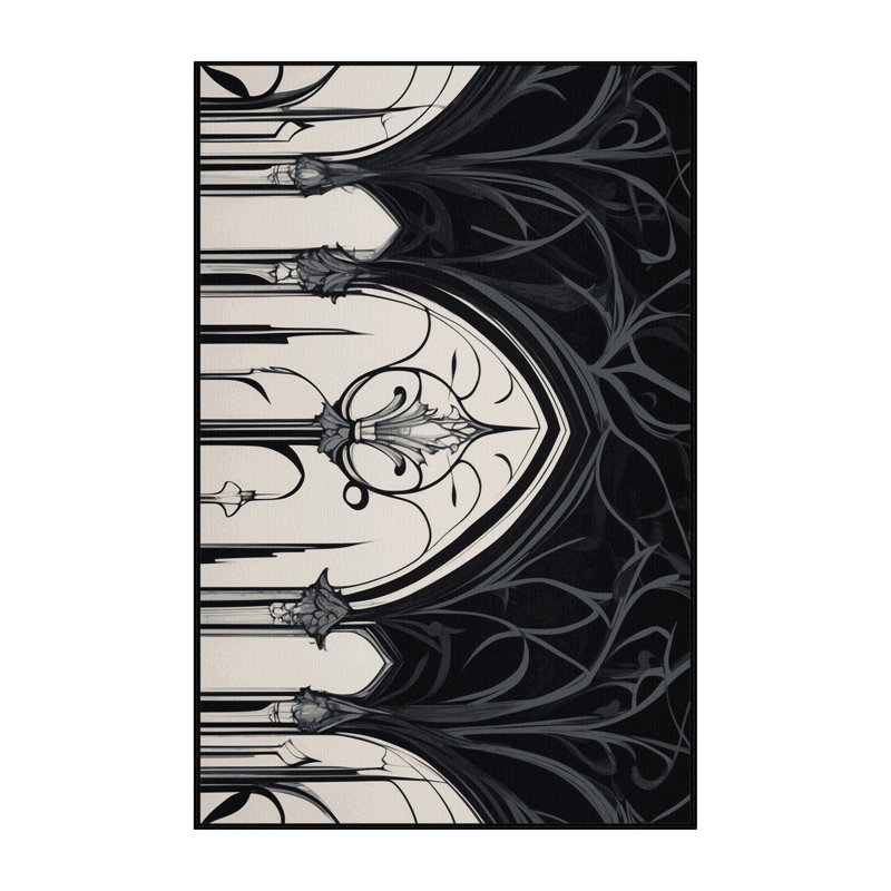 Midnight Wreath Rug, Rectangle 8' x 12'