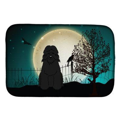 Tapis de séchage halloween bouvier des flandres griss