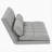 3-Fold Sofa Bed, Folding Mattress with 2 Pillows, High-Density Foam Filling, Polyester Fabric-1114093691