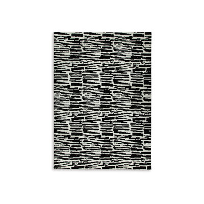 Shaw 10 X 14 Extra Large Area Rug, Black And Ivory Abstract Design