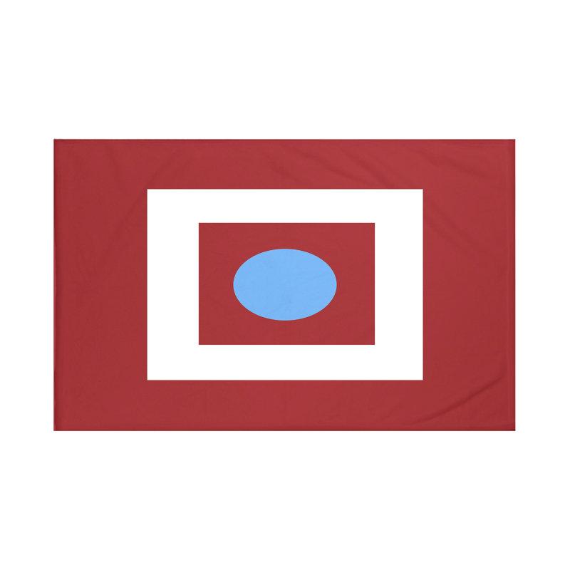 Jeté Square Peg, L 60 po x l 50 po, Cardinal (rouge / bleu)