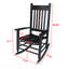 Chaise berçante en bois noir sans passe-partout