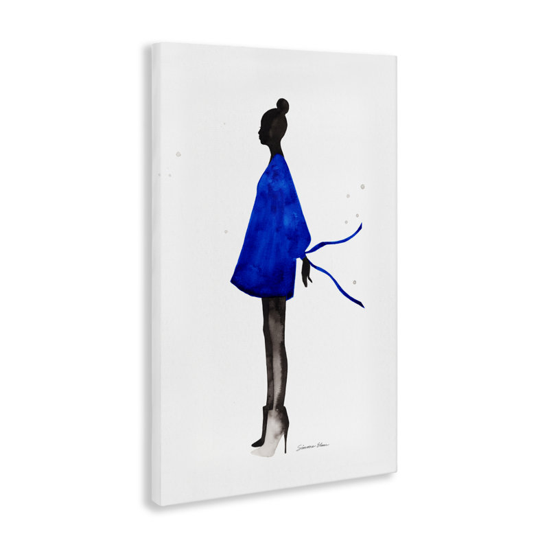 «Girl In Blue Dress Silhouette», conception par Simone Elum, H 24 po x l 16 po