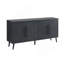 Buffet de style Mid-Century 65 po avec 8 tablettes réglables gris anthracite Jodie-1606790365
