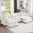 Oversized Modular Cushion Sofa With Ottomans