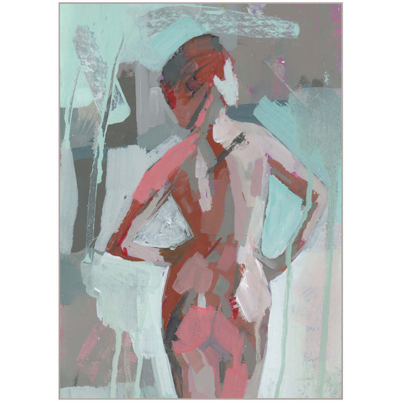 Cranberry Stance Print by Donna Weathers, White Floater Framed, 37" H x 26" W