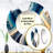 Pernia Abstract Geode Waves Blue And Gold I - Abstract Mirror, Modern Round Unique Wall Mirror, Printed Metal Art-1101741727