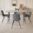 55'' Rectangular Modern Kitchen Dining Table with 4 Upholstered Dining Chairs-1253397553-1253397565