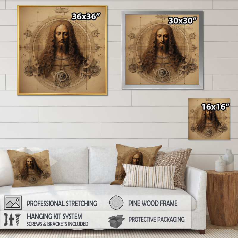 Vinatge, chef-d'œuvre I sur toile, H 36 po x l 36 po x P 1,5 po, Cadre flottant noir