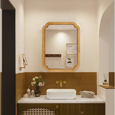 Armoire à miroir murale avec tablettes de rangement, miroir de pharmacie pour salle de bain, salon et entrée 31,5 "x 23,82"