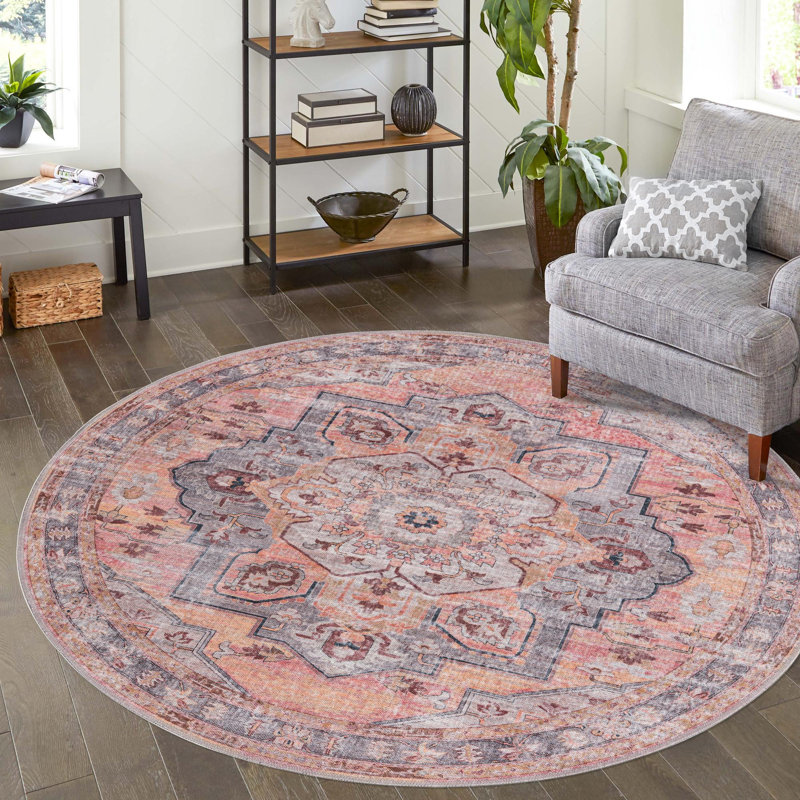 Engebretson Oriental Indoor Rug, Round 5'3"