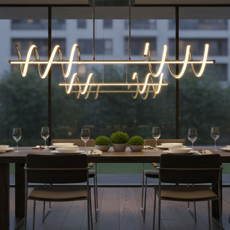 Slidell 3 - Light Chome LED Kitchen Island Pendant