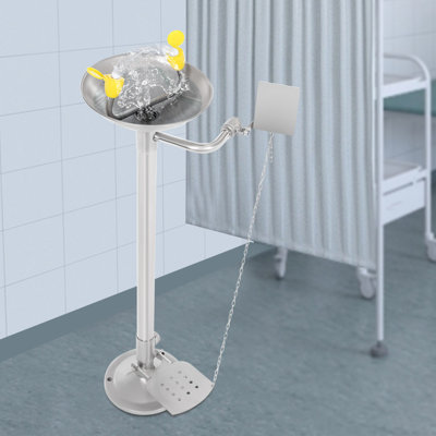 Stainless Steel Standing Eye Wash Station
