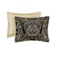 Édredon pour grand lit 4 pièces avec processus amélioré pour la fermeté 2022 - production, fermetures à glissière cachées sur les taies décoratives, face en chenille et revers uni, satin antique, taies décoratives -125564319-125564317