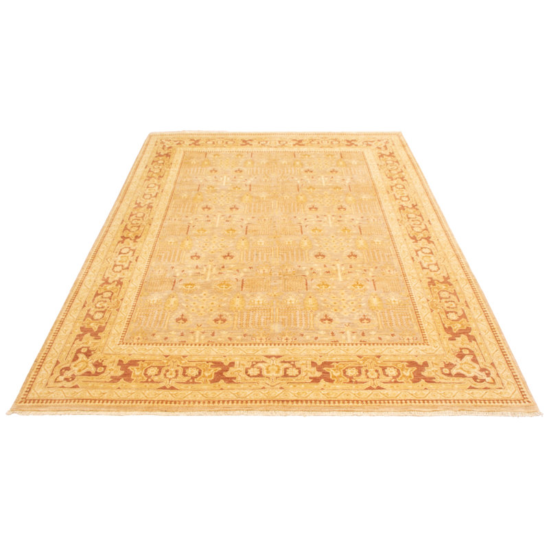 Tapis brun clair Peshawar Oushak 9 pi 0 po x 11 pi 10 po