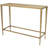 Anita Gold Marble Rectangular Living Room Console Table with Metal Legs, 37" x 12" x 28"
