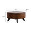 Table basse ronde avec rangement caché