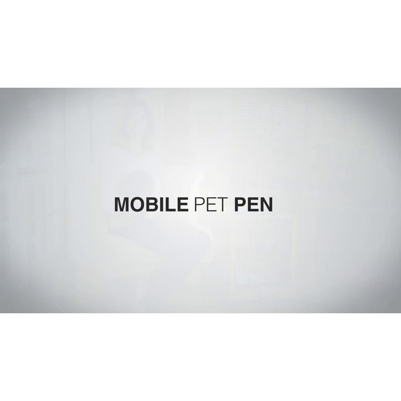 Small Autumn Matte Wood Mobile Pet Pen with Casters
