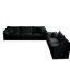 Canapé modulaire extra profond, 3 pièces pour le salon, canapé moderne surdimensionné avec siège et chenille noire simple, canapé confort à long terme, pièce, longue durée