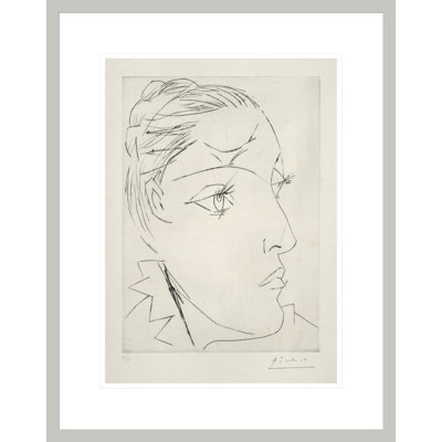 Portrait de Dora Maar dans un chignon par Pablo Picasso, impression giclée encadrée
