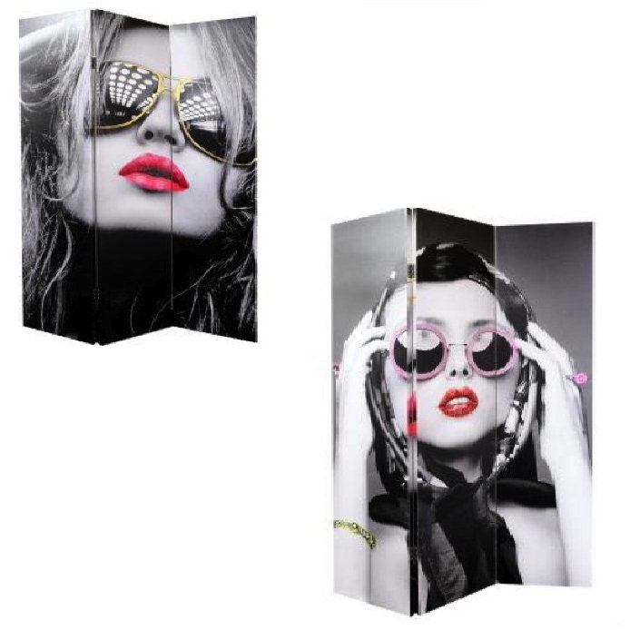 Cloison 3 panneaux Red Lips