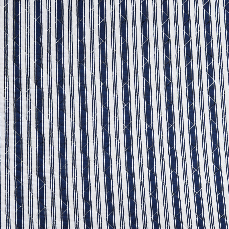 Ensemble de courtepointe réversible 100% coton Keili, Courtepointe simple et 1 taie décorative