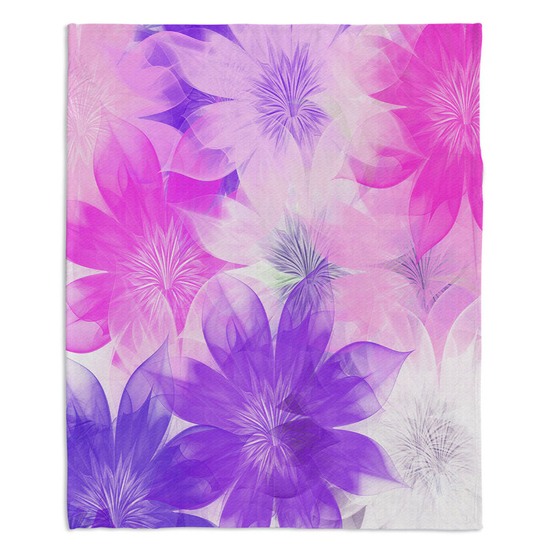  Jeté bouquet de fleurs, l 51 po x L 60 po, Rose