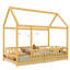 Structure de lit de style moderne, lit en bois avec garde-corps de clôture
