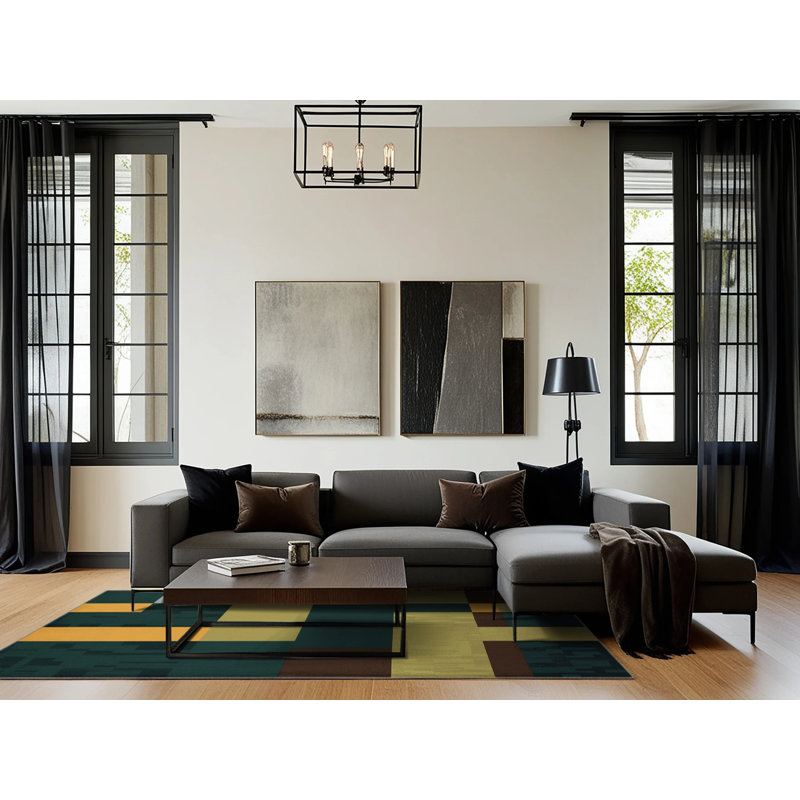 Terrain Mosaic Rug, Rectangle 5' x 8'