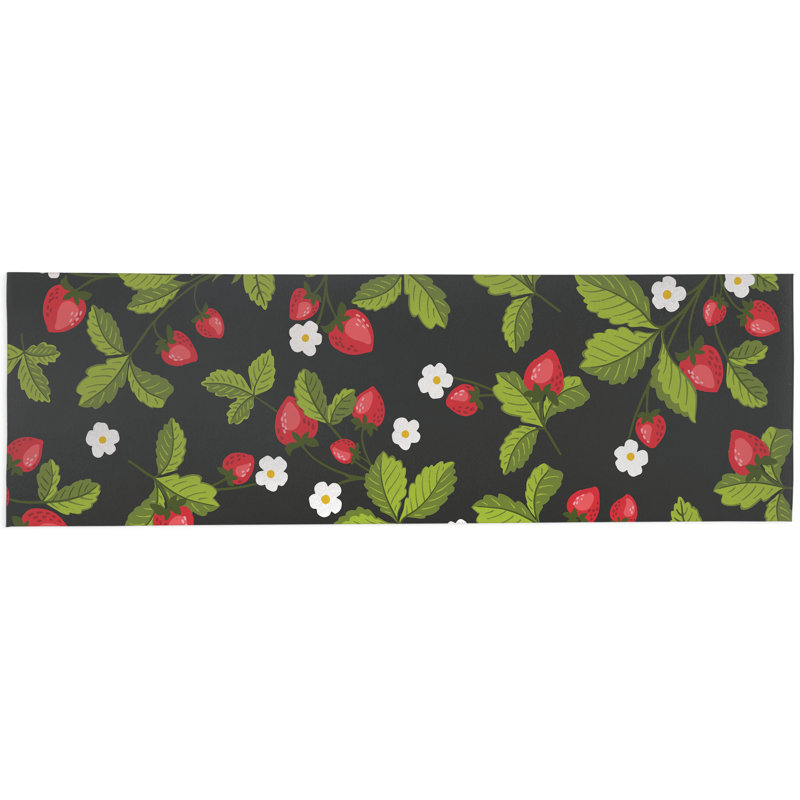 Strawberries Outdoor Rug, Runner 2'6" x 8'