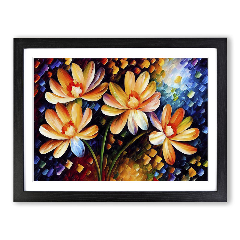 Mixed Flowers - Framed Print, 34cm H x 46cm W, Black Framed